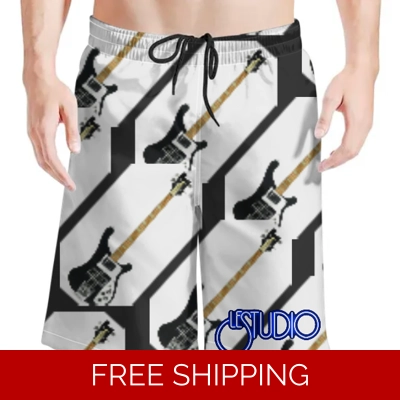 Le Studio Rickenbacker Custom 3D Men's Beach Shorts